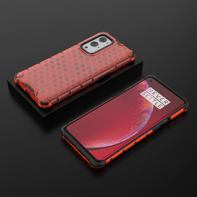For  OnePlus 9 Pro Shockproof Honeycomb PC + TPU Case(Red) - OnePlus Cases by buy2fix | Online Shopping UK | buy2fix