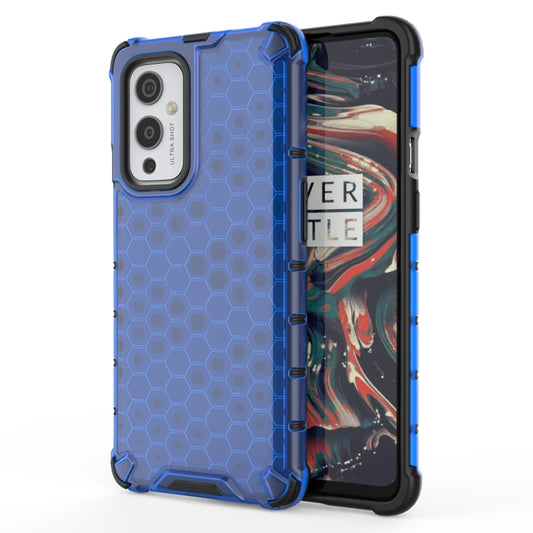 For  OnePlus 9 Shockproof Honeycomb PC + TPU Case(Blue) - OnePlus Cases by buy2fix | Online Shopping UK | buy2fix