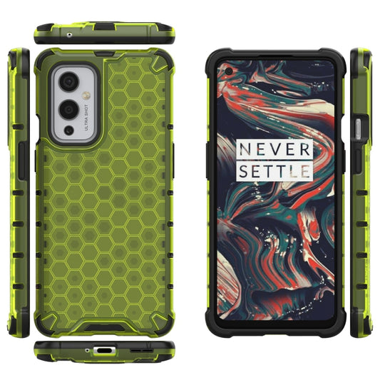 For  OnePlus 9 Shockproof Honeycomb PC + TPU Case(Green) - OnePlus Cases by buy2fix | Online Shopping UK | buy2fix