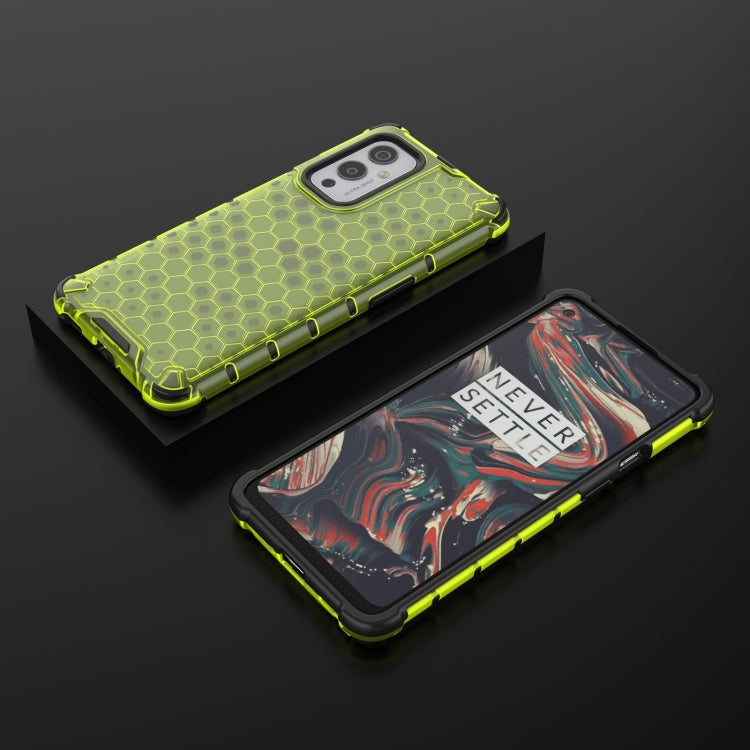 For  OnePlus 9 Shockproof Honeycomb PC + TPU Case(Green) - OnePlus Cases by buy2fix | Online Shopping UK | buy2fix