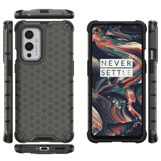 For  OnePlus 9 Shockproof Honeycomb PC + TPU Case(Black) - OnePlus Cases by buy2fix | Online Shopping UK | buy2fix