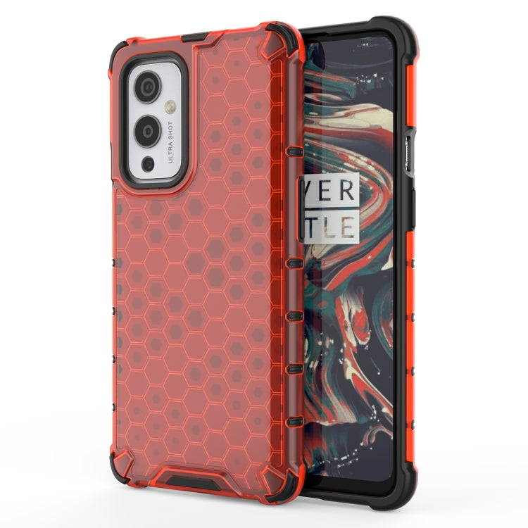 For  OnePlus 9 Shockproof Honeycomb PC + TPU Case(Red) - OnePlus Cases by buy2fix | Online Shopping UK | buy2fix