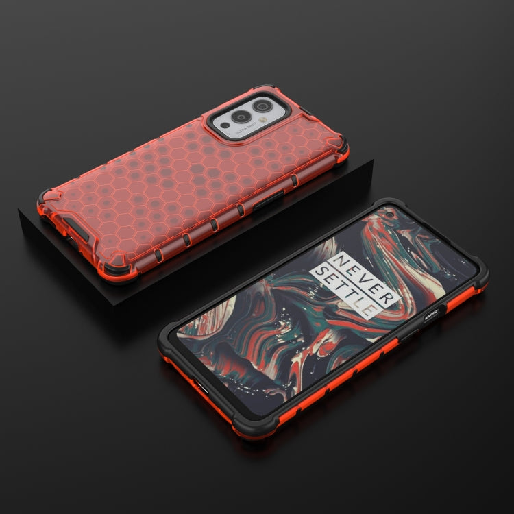 For  OnePlus 9 Shockproof Honeycomb PC + TPU Case(Red) - OnePlus Cases by buy2fix | Online Shopping UK | buy2fix
