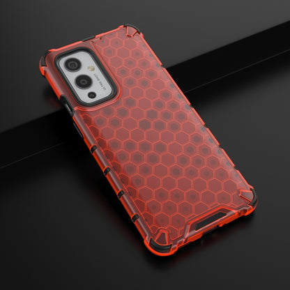 For  OnePlus 9 Shockproof Honeycomb PC + TPU Case(Red) - OnePlus Cases by buy2fix | Online Shopping UK | buy2fix