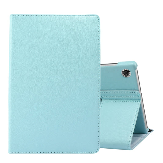 For Lenovo Tab M10 Plus 10.3 360 Degree Rotation Litchi Texture Flip Leather Case with Holder(Sky Blue) - Lenovo by buy2fix | Online Shopping UK | buy2fix