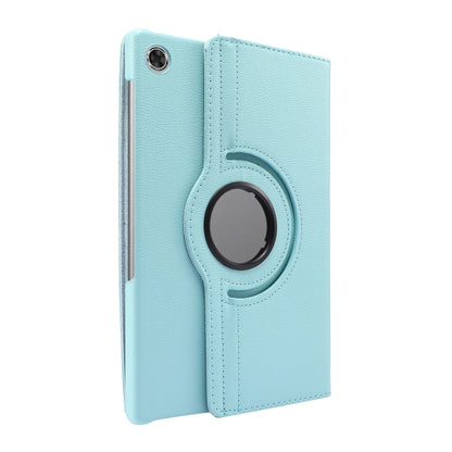 For Lenovo Tab M10 Plus 10.3 360 Degree Rotation Litchi Texture Flip Leather Case with Holder(Sky Blue) - Lenovo by buy2fix | Online Shopping UK | buy2fix