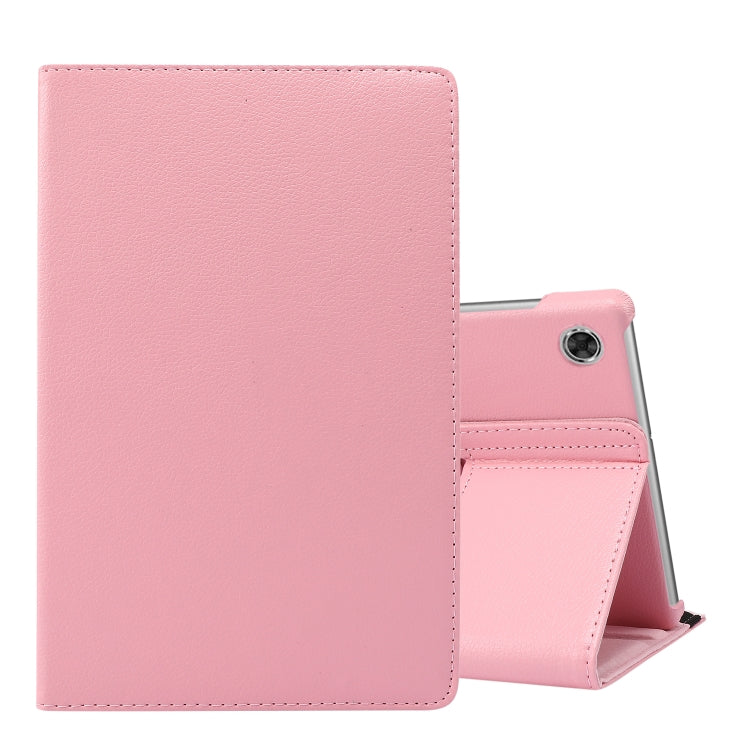 For Lenovo Tab M10 Plus 10.3 360 Degree Rotation Litchi Texture Flip Leather Case with Holder(Pink) - Lenovo by buy2fix | Online Shopping UK | buy2fix
