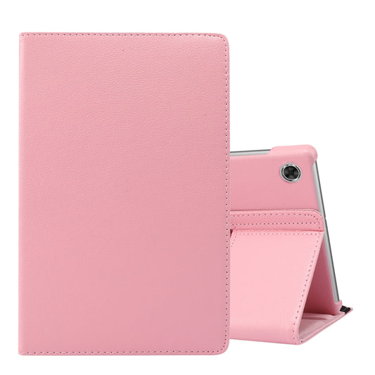 For Lenovo Tab M10 Plus 10.3 360 Degree Rotation Litchi Texture Flip Leather Case with Holder(Pink) - Lenovo by buy2fix | Online Shopping UK | buy2fix