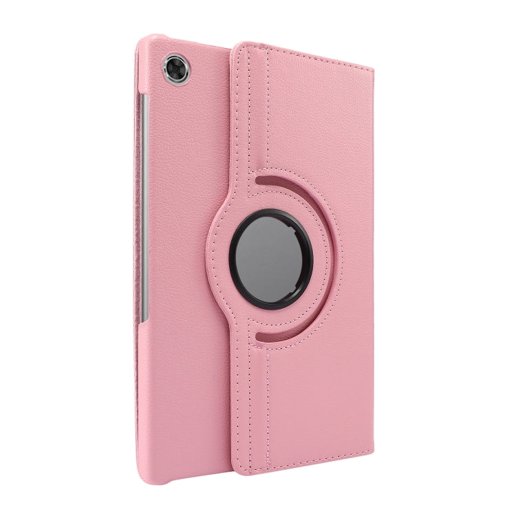 For Lenovo Tab M10 Plus 10.3 360 Degree Rotation Litchi Texture Flip Leather Case with Holder(Pink) - Lenovo by buy2fix | Online Shopping UK | buy2fix