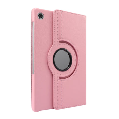 For Lenovo Tab M10 Plus 10.3 360 Degree Rotation Litchi Texture Flip Leather Case with Holder(Pink) - Lenovo by buy2fix | Online Shopping UK | buy2fix