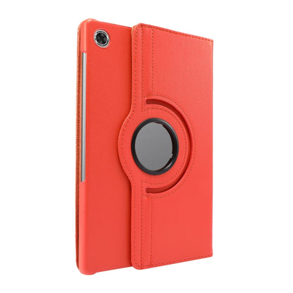For Lenovo Tab M10 Plus 10.3 360 Degree Rotation Litchi Texture Flip Leather Case with Holder(Orange) - Lenovo by buy2fix | Online Shopping UK | buy2fix