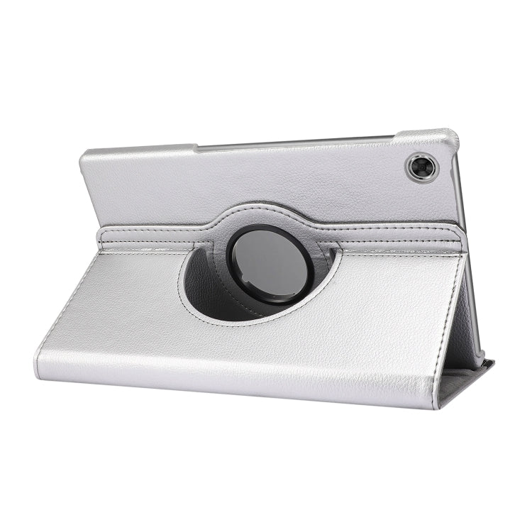 For Lenovo Tab M10 Plus 10.3 360 Degree Rotation Litchi Texture Flip Leather Case with Holder(Silver) - Lenovo by buy2fix | Online Shopping UK | buy2fix