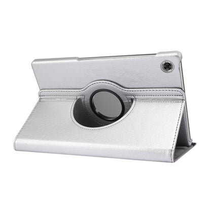 For Lenovo Tab M10 Plus 10.3 360 Degree Rotation Litchi Texture Flip Leather Case with Holder(Silver) - Lenovo by buy2fix | Online Shopping UK | buy2fix