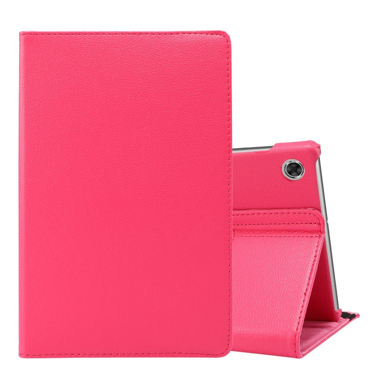 For Lenovo Tab M10 Plus 10.3 360 Degree Rotation Litchi Texture Flip Leather Case with Holder(Rose Red) - Lenovo by buy2fix | Online Shopping UK | buy2fix