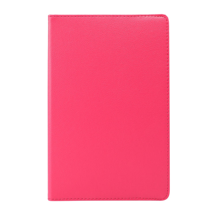 For Lenovo Tab M10 Plus 10.3 360 Degree Rotation Litchi Texture Flip Leather Case with Holder(Rose Red) - Lenovo by buy2fix | Online Shopping UK | buy2fix