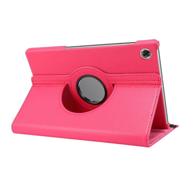 For Lenovo Tab M10 Plus 10.3 360 Degree Rotation Litchi Texture Flip Leather Case with Holder(Rose Red) - Lenovo by buy2fix | Online Shopping UK | buy2fix