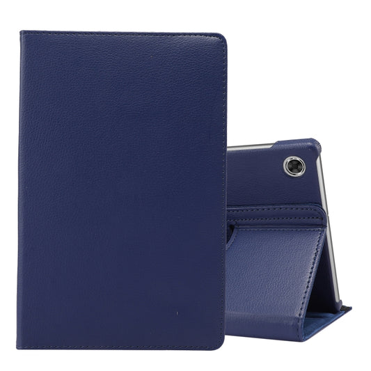 For Lenovo Tab M10 Plus 10.3 360 Degree Rotation Litchi Texture Flip Leather Case with Holder(Blue) - Lenovo by buy2fix | Online Shopping UK | buy2fix
