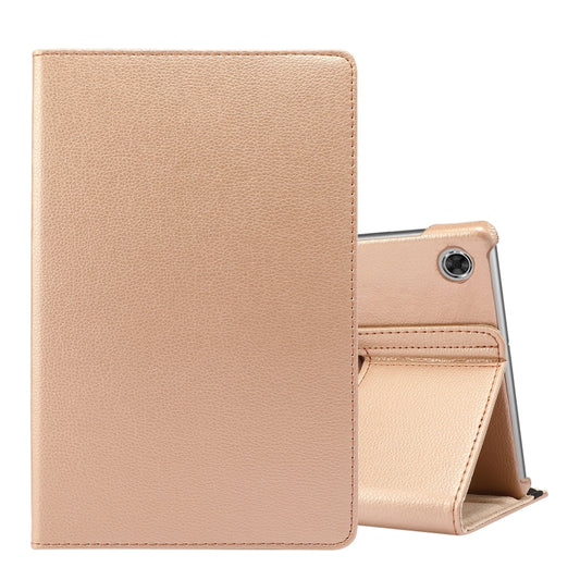 For Lenovo Tab M10 Plus 10.3 360 Degree Rotation Litchi Texture Flip Leather Case with Holder(Gold) - Lenovo by buy2fix | Online Shopping UK | buy2fix