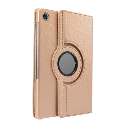 For Lenovo Tab M10 Plus 10.3 360 Degree Rotation Litchi Texture Flip Leather Case with Holder(Gold) - Lenovo by buy2fix | Online Shopping UK | buy2fix