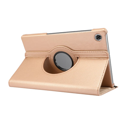 For Lenovo Tab M10 Plus 10.3 360 Degree Rotation Litchi Texture Flip Leather Case with Holder(Gold) - Lenovo by buy2fix | Online Shopping UK | buy2fix