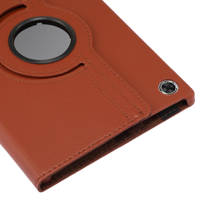 For Lenovo Tab M10 Plus 10.3 360 Degree Rotation Litchi Texture Flip Leather Case with Holder(Pink) - Lenovo by buy2fix | Online Shopping UK | buy2fix