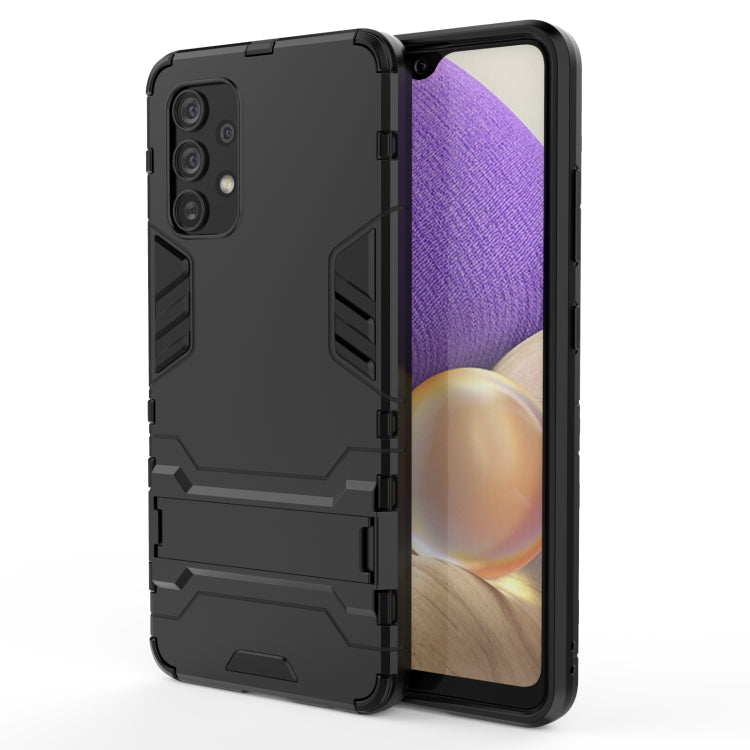 For Samsung Galaxy A32 4G Shockproof Protective Case with Holder(Black) by buy2fix