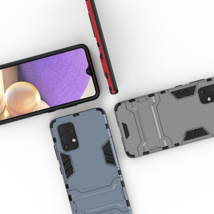 For Samsung Galaxy A32 4G Shockproof Protective Case with Holder(Black) by buy2fix