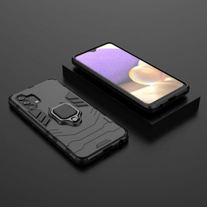 For Samsung Galaxy A32 4G Shockproof PC + TPU Protective Case with Magnetic Ring Holder(Black) by buy2fix