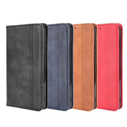 For Motorola Moto G30 Magnetic Buckle Retro Texture Horizontal Flip Leather Case with Holder & Card Slots & Photo Frame(Red) - Motorola Cases by buy2fix | Online Shopping UK | buy2fix