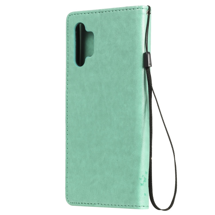 For Samsung Galaxy A32 5G Tree & Cat Pattern Pressed Printing Horizontal Flip PU Leather Case with Holder & Card Slots & Wallet & Lanyard(Green) by imak