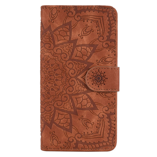 For Samsung Galaxy A52 5G / 4G Embossed Sunflower Pattern Horizontal Flip PU Leather Case with Holder & Card Slots & Wallet & Lanyard (Brown) by buy2fix
