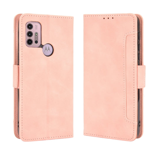 For Motorola Moto G30 Skin Feel Calf Pattern Horizontal Flip Leather Case with Holder & Card Slots & Photo Frame(Pink) - Motorola Cases by buy2fix | Online Shopping UK | buy2fix