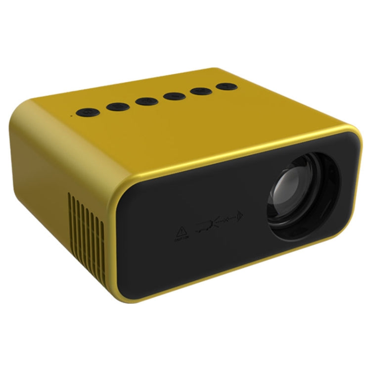 T500 1920x1080P 80 Lumens Portable Mini Home Theater LED HD Digital Projector With Remote Control & Adaptor(Yellow) - LED Projector by buy2fix | Online Shopping UK | buy2fix