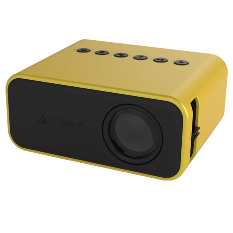 T500 1920x1080P 80 Lumens Portable Mini Home Theater LED HD Digital Projector With Remote Control & Adaptor(Yellow) - LED Projector by buy2fix | Online Shopping UK | buy2fix