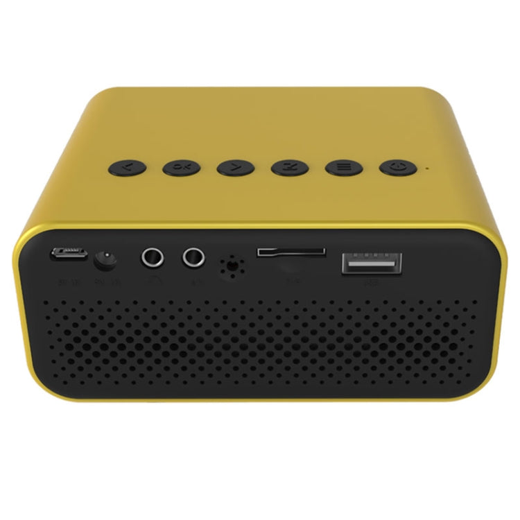 T500 1920x1080P 80 Lumens Portable Mini Home Theater LED HD Digital Projector With Remote Control & Adaptor(Yellow) - LED Projector by buy2fix | Online Shopping UK | buy2fix