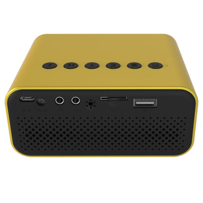 T500 1920x1080P 80 Lumens Portable Mini Home Theater LED HD Digital Projector With Remote Control & Adaptor(Yellow) - LED Projector by buy2fix | Online Shopping UK | buy2fix