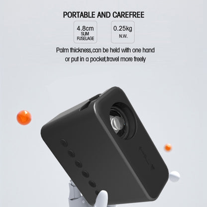 T500 1920x1080P 80 Lumens Portable Mini Home Theater LED HD Digital Projector With Remote Control & Adaptor(Yellow) - LED Projector by buy2fix | Online Shopping UK | buy2fix