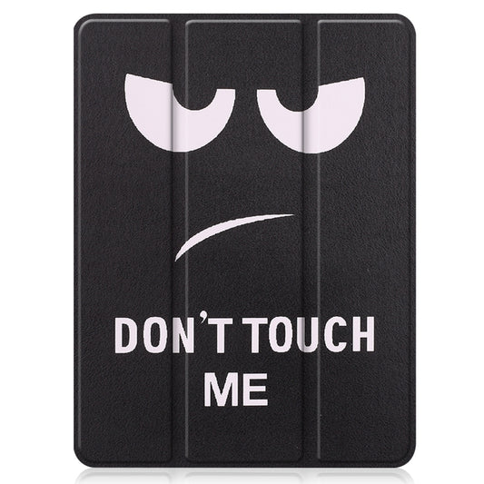For iPad Pro 12.9 2022 / 2021 Colored Drawing Horizontal Flip TPU + PU Leather Tablet Case with Three-folding Holder & Sleep / Wake-up Function & Pen Slot(Big Eye ME) - iPad Pro 12.9 (2022/2021) Cases by buy2fix | Online Shopping UK | buy2fix