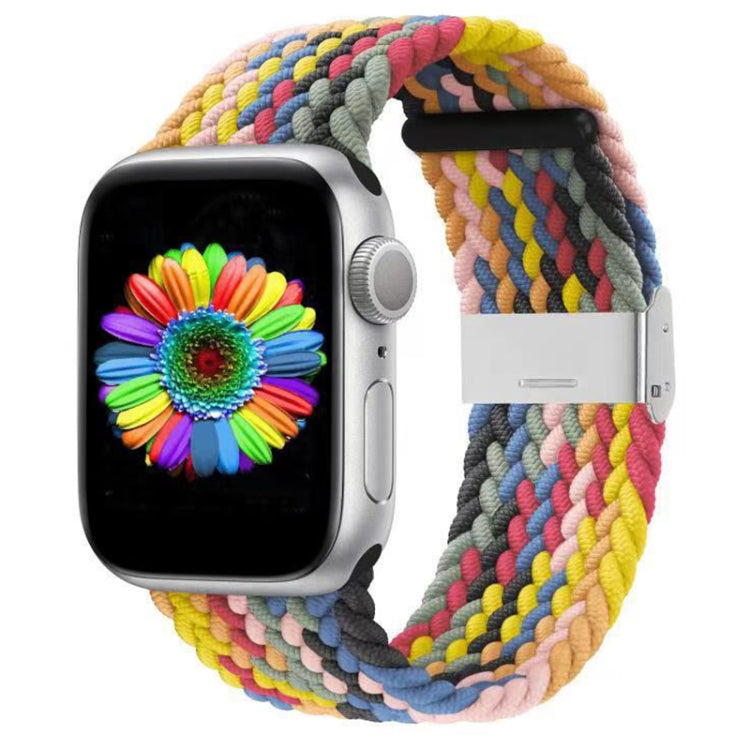 Braided + Stainless Steel Watch Band For Apple Watch Series 7 41mm / 6 & SE & 5 & 4 40mm / 3 & 2 & 1 38mm(Colorful) by buy2fix