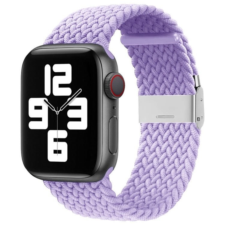 Braided + Stainless Steel Watch Band For Apple Watch Ultra 49mm&Watch Ultra 2 49mm / Series 9&8&7 45mm / SE 3&SE 2&6&SE&5&4 44mm / 3&2&1 42mm(British Lavender) by buy2fix
