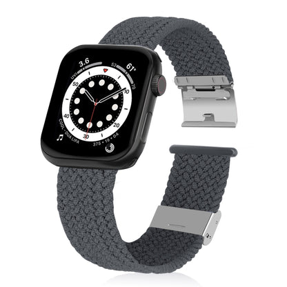 Braided + Stainless Steel Watch Band For Apple Watch Series 7 45mm / 6 & SE & 5 & 4 44mm / 3 & 2 & 1 42mm(Gray) by buy2fix