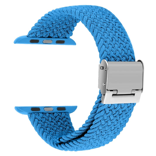 Braided + Stainless Steel Watch Band For Apple Watch Ultra 49mm&Watch Ultra 2 49mm / Series 9&8&7 45mm / SE 3&SE 2&6&SE&5&4 44mm / 3&2&1 42mm(Blue) by buy2fix