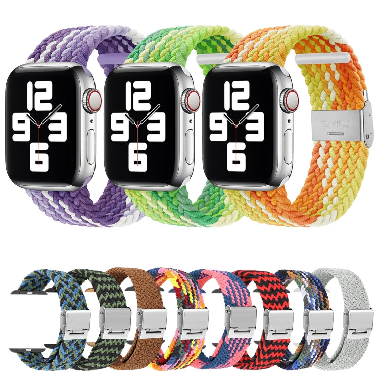 Braided + Stainless Steel Watch Band For Apple Watch Ultra 49mm&Watch Ultra 2 49mm / Series 9&8&7 45mm / SE 3&SE 2&6&SE&5&4 44mm / 3&2&1 42mm(White) by buy2fix