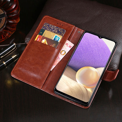 For Samsung Galaxy A32 4G idewei Crazy Horse Texture Horizontal Flip Leather Case with Holder & Card Slots & Wallet(Brown) - Galaxy Phone Cases by idewei | Online Shopping UK | buy2fix