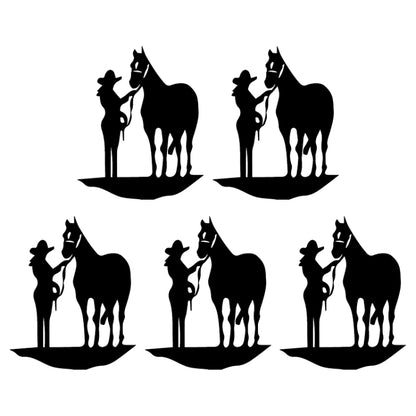 5 PCS Car Waterproof Horse Pattern Sticker(Black) by buy2fix