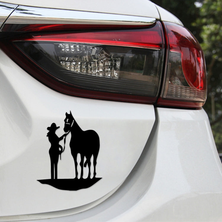5 PCS Car Waterproof Horse Pattern Sticker(Black) by buy2fix