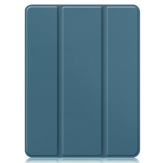 For iPad Pro 12.9 2022 / 2021 Horizontal Flip Honeycomb TPU + PU Leather Tablet Case with Three-folding Holder & Sleep / Wake-up Function & Pen Slot(Dark Green) - iPad Pro 12.9 (2022/2021) Cases by buy2fix | Online Shopping UK | buy2fix