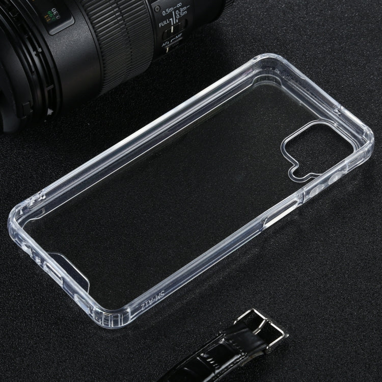 For Samsung Galaxy A12 Four-corner Shockproof Transparent TPU + PC Protective Case by buy2fix