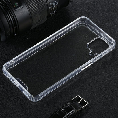 For Samsung Galaxy A12 Four-corner Shockproof Transparent TPU + PC Protective Case by buy2fix