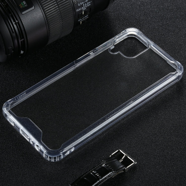 For Samsung Galaxy A12 Four-corner Shockproof Transparent TPU + PC Protective Case by buy2fix